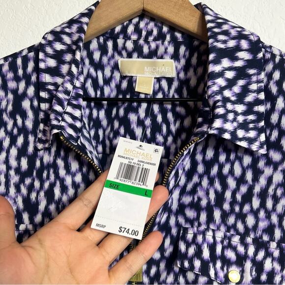 MICHAEL MICHAEL KORS WOMEN LONG SLEEVE BLOUSE SIZE LARGE BRAND NEW - Picture 5 of 7